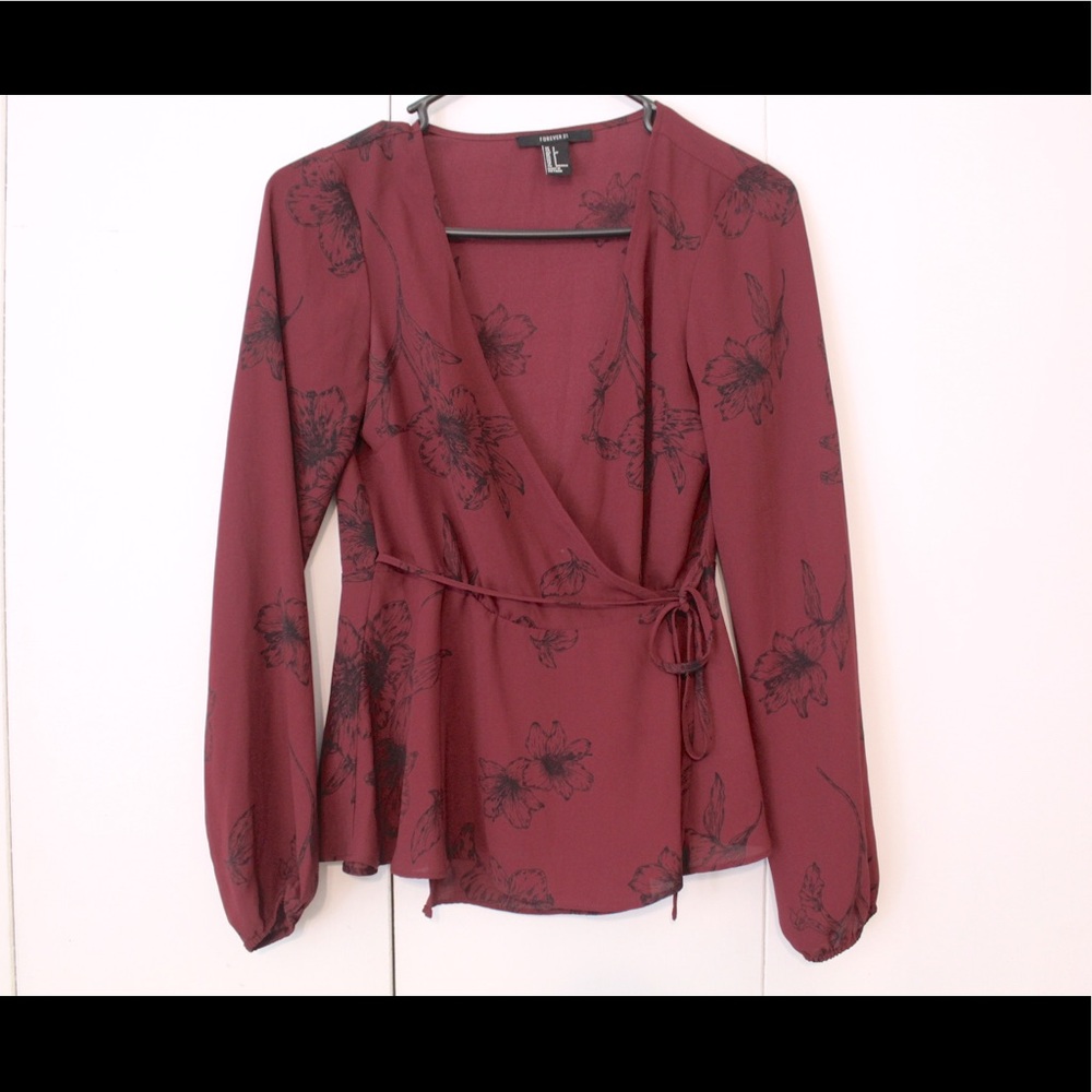 Forever21 wrap shirt